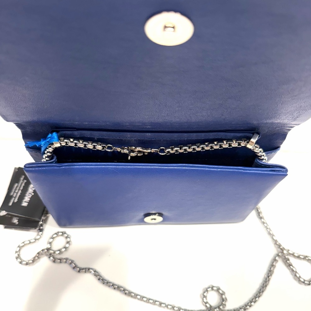 NWT Pineta Covalin Dragonfly Silk Clutch Chain Shoulder Bag - Picture 7 of 15